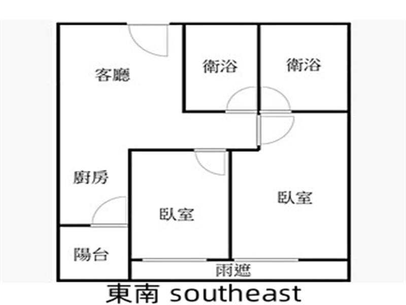 榮總商圈向young全新精緻邊間兩房雙衛