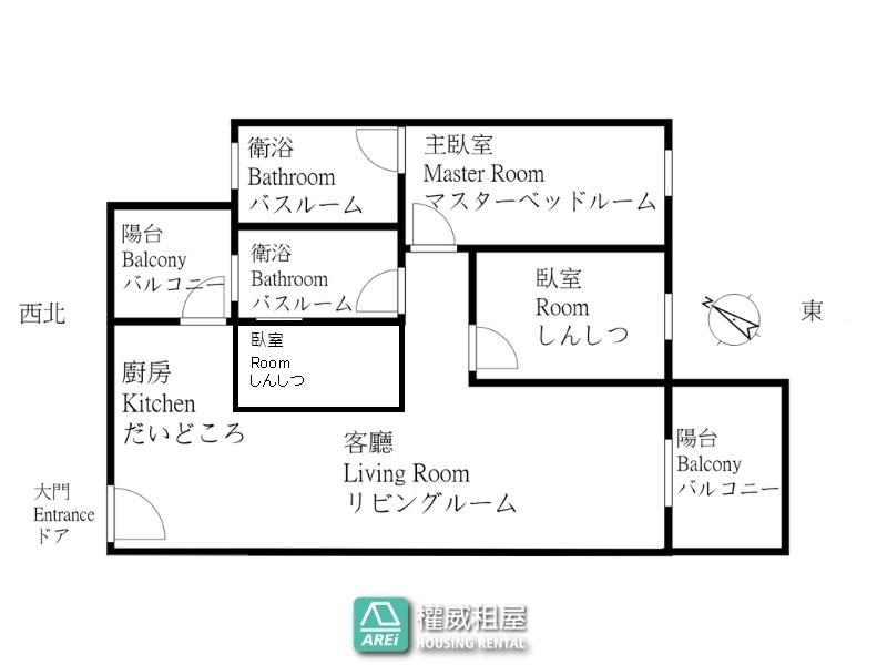 高大特區25重奏全新空屋三房平車