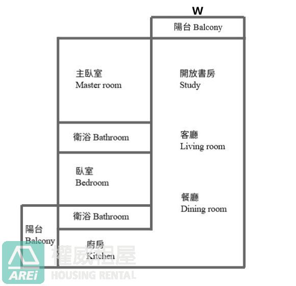 借墨｜高大特區大2+1房雙衛平車可租補