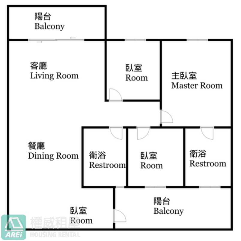 楠梓台積電森河畔三房景觀前後陽台