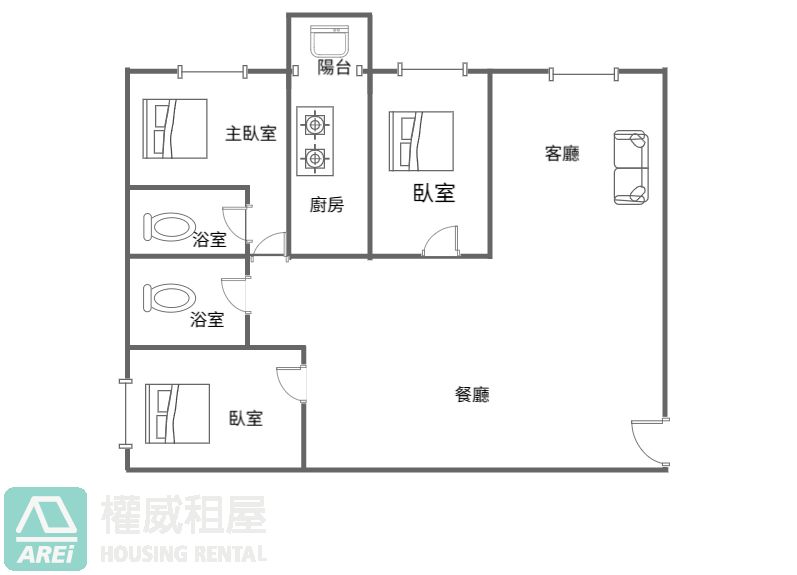 亞灣皇家貴賓翻修大三房