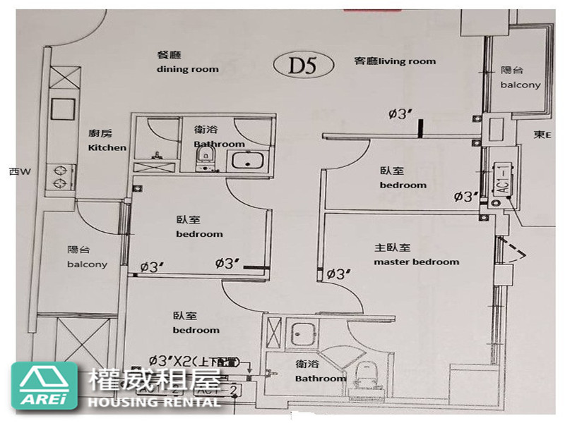 正義車站綠廳院全新裝潢收納4房平車
