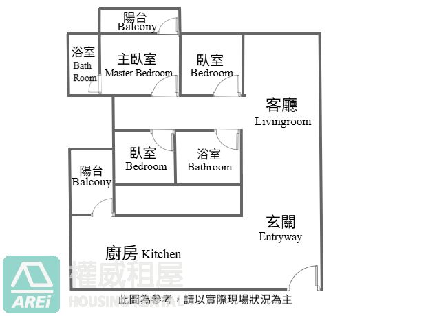 戀戀 APP|高大特區|大三房雙陽台|可租補