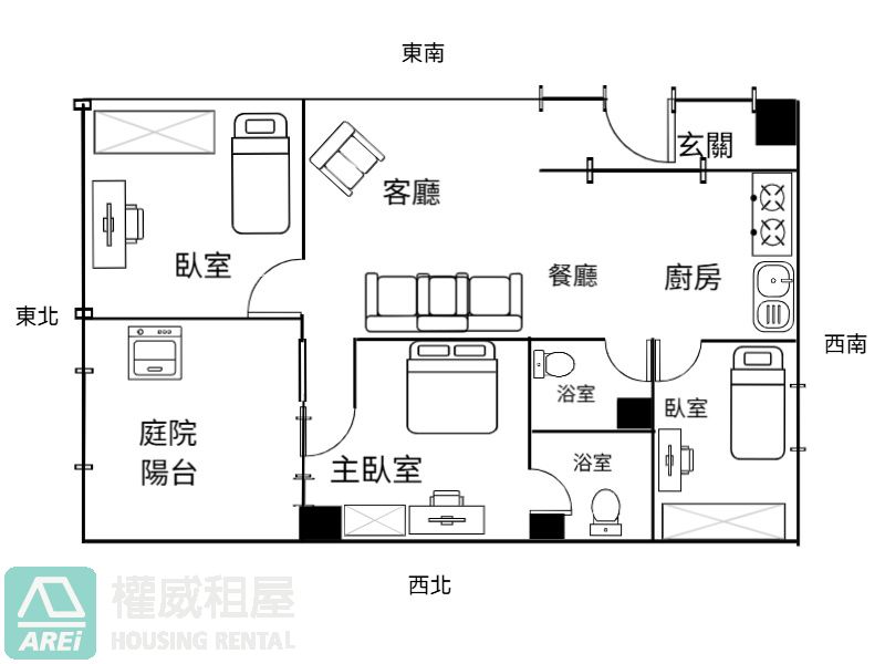 🚆可租屋補助入戶籍｜大寮捷運站稀有一樓美屋三房平車