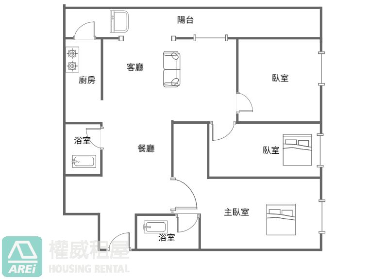 台積電福懋MORE採光3+1平車可租補