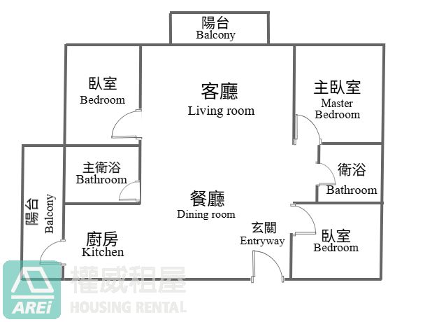 森美術|採光佳高樓景觀|大三房雙陽台平車