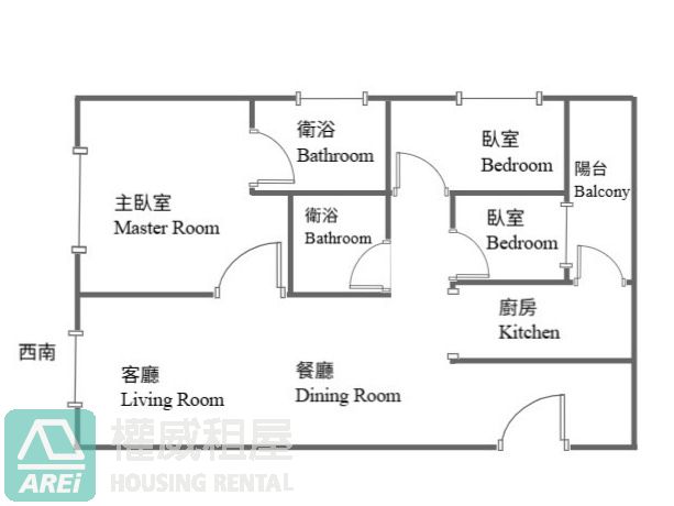 可租補｜惟美術｜青海商圈 三面採光  冷暖空調 ｜全新質感3房平車