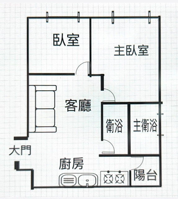 城揚綠廳院高樓層全新兩房＋車位