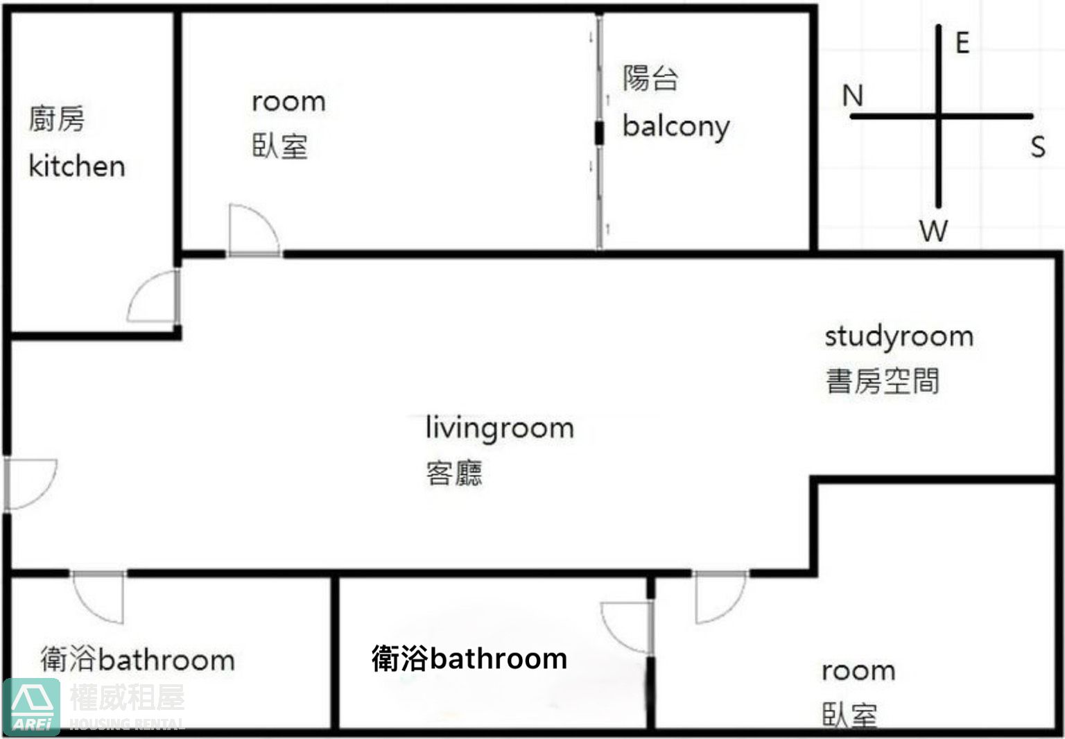 高醫商圈大綠光2+1房雙衛浴附車位