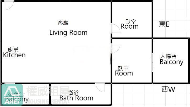巨蛋MRT I-Home5大露臺精緻2房|可租補