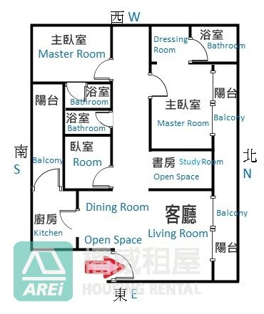 美術龍騰．天景邸 | 3+1房平車