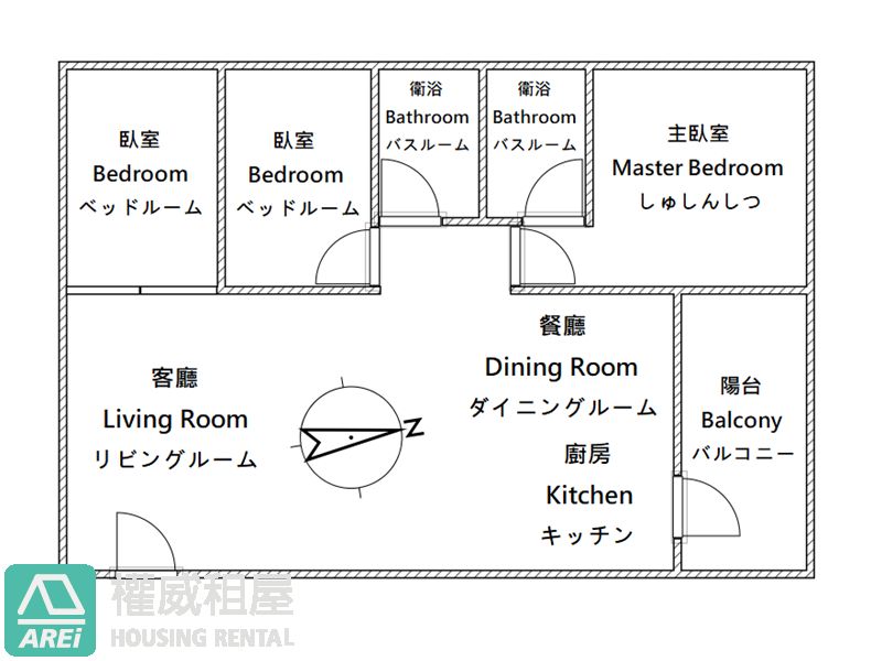 高雄車站匯視界 ✨ 全新白亮3房大空間｜平車可租補