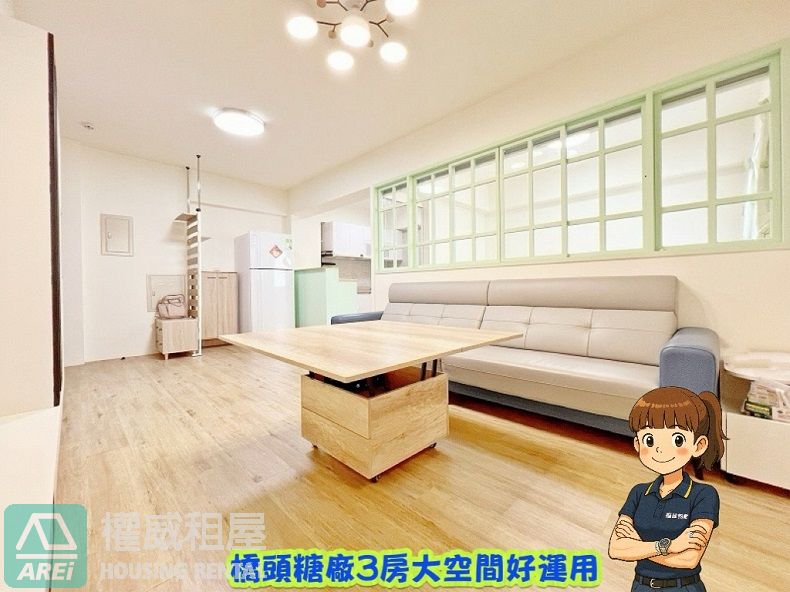 橋頭糖廠MRT大空間好規劃運用三房平車