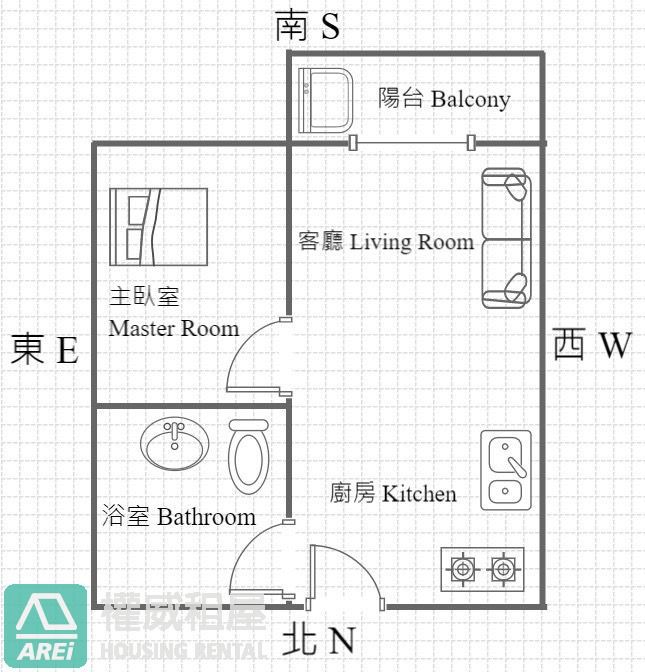 三多商圈iHOME現代風大套房
