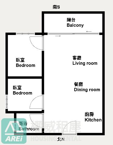 中都美森園全新採光2房平車可租補