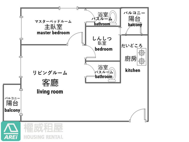 東區研森全新採光無印2+1房平車