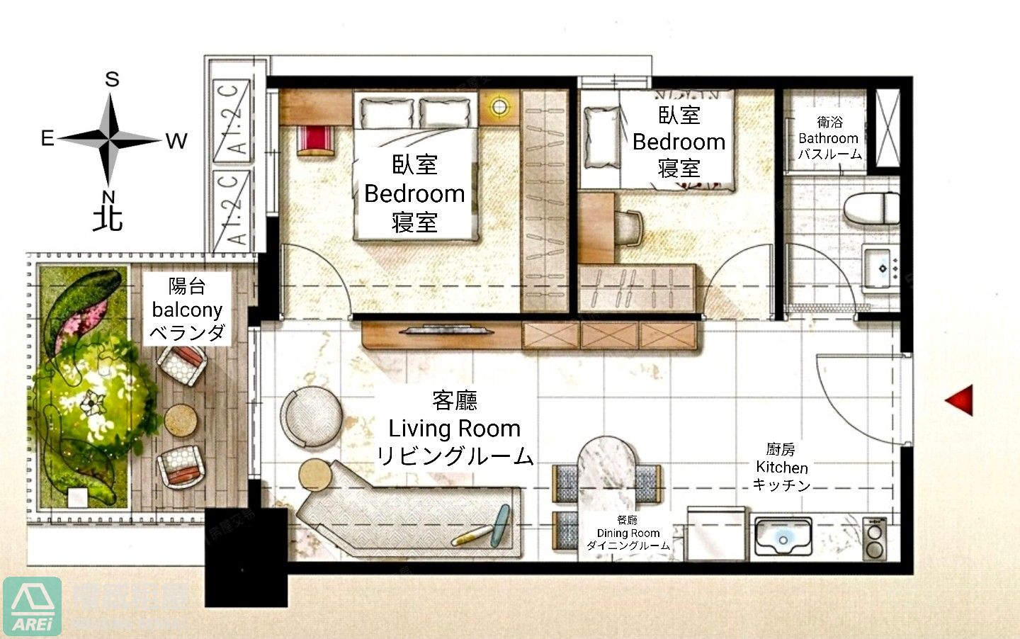 中都美森園∣全新未住∣高樓明亮質感裝潢∣二房平車∣可租補