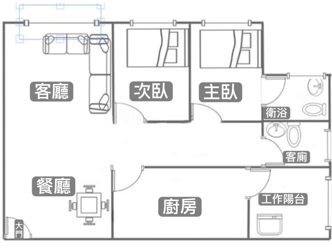 🚋高科大輕軌旁｜和築豐光無敵景觀高樓層｜全新採光2房2衛｜可租補