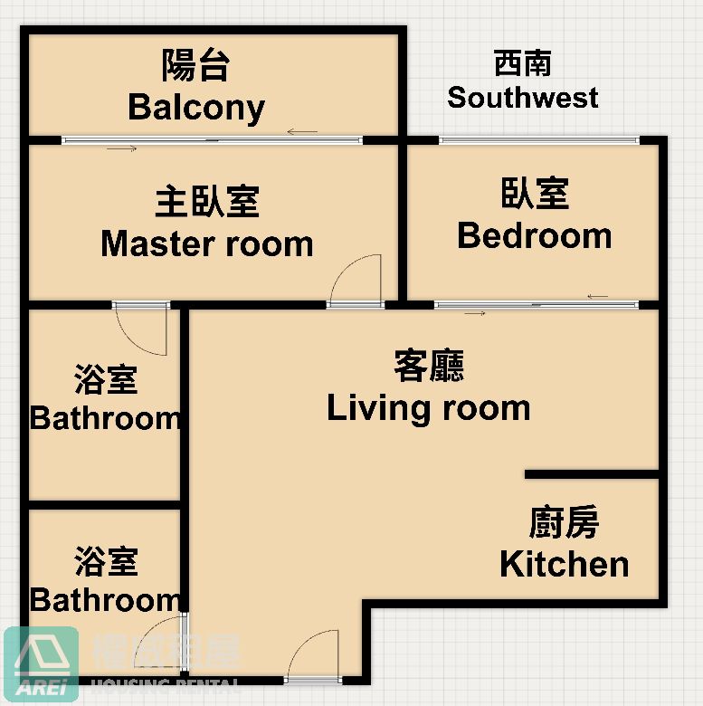 京城新世界｜R8 三多商圈核心．高樓景觀 2房雙衛｜平面車位可租
