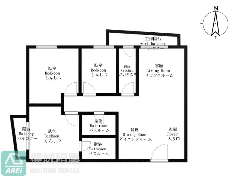 岡山勵志新城｜捷運RK1岡山站三房平車可租補｜雙軌機能宅