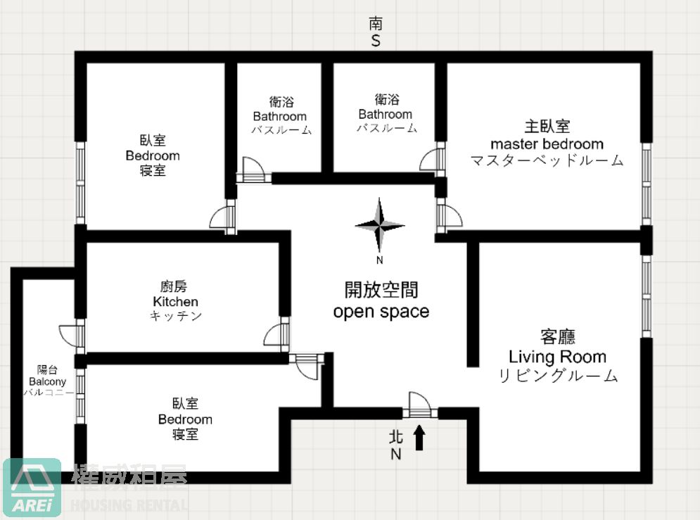 租補三房空屋∣前金幸福川∣皇家之戀景觀高樓