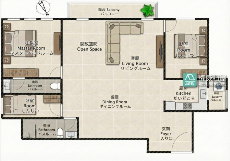 窗框即是畫框，收藏一片山海的靜謐｜太普美術海 3+1房平車