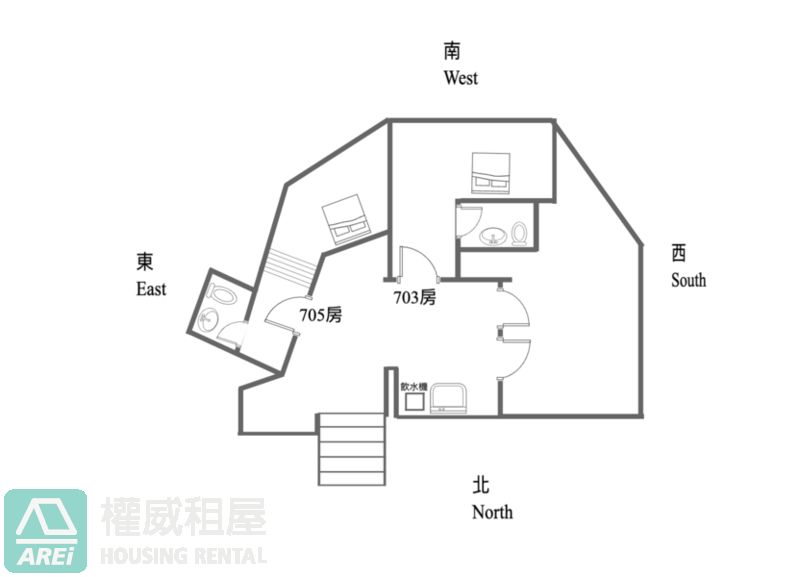 高鐵商圈2樓大空間套房（705房）
