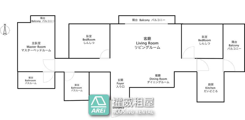 文化中心｜經典皇家｜大三房高樓層｜採光佳