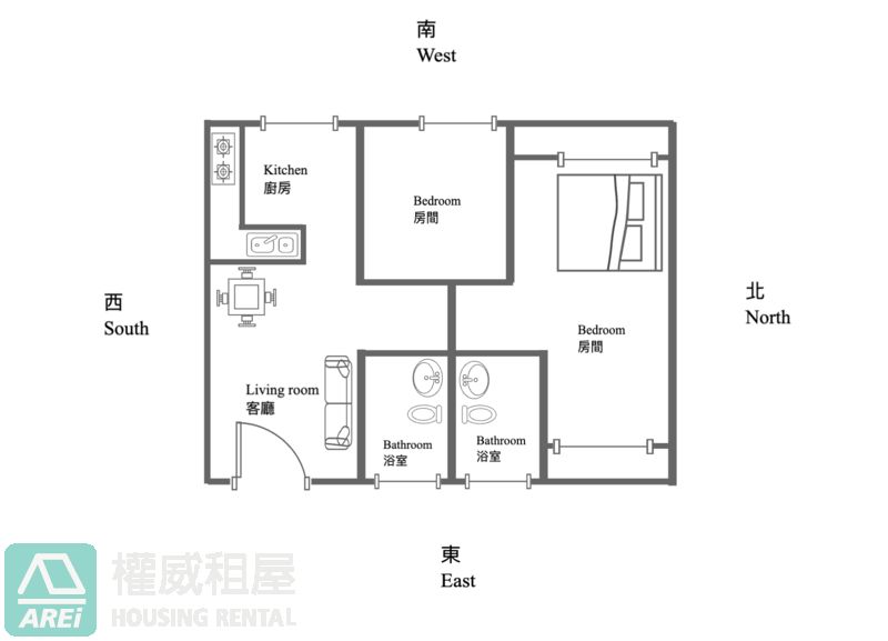 美術館青海LINE優質2+1房雙開窗衛浴