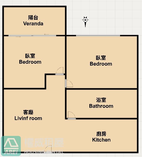開遠諾金｜高鐵樞紐・溫馨小兩房｜可入戶籍可租補
