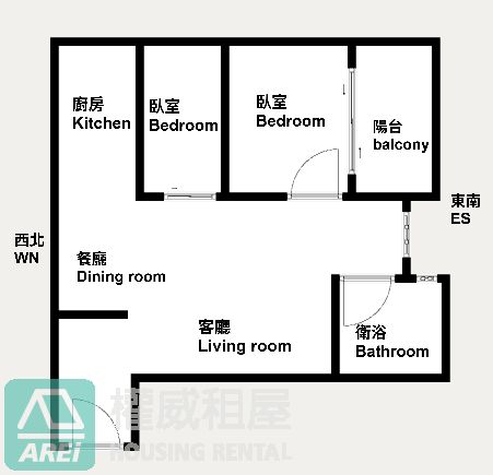 巨蛋MRT水丰尚舒適2房可租補