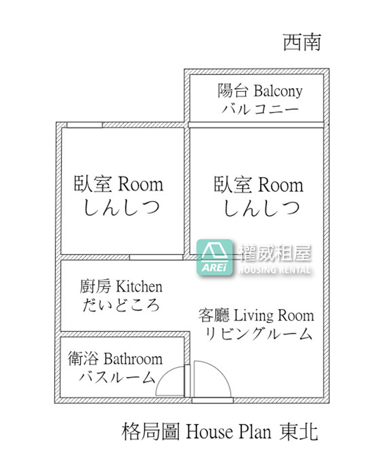 民生香榭雙捷運空屋二房可租補
