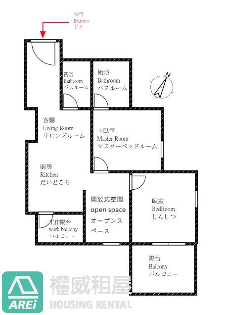 讓回家成為一天最優雅的抵達 x吊隱式冷氣質感宅｜兩房與書房空間