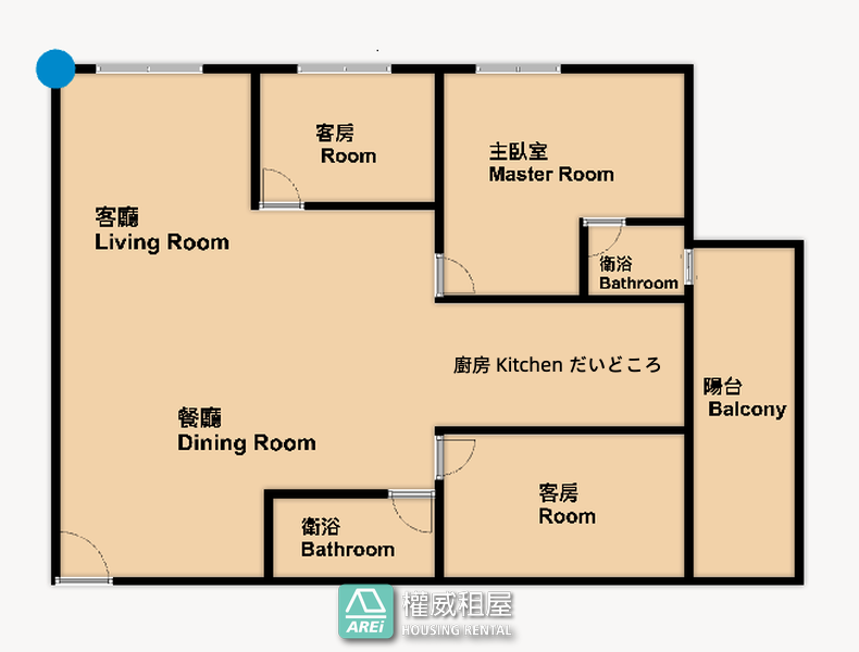 🍍🍍凹子底輕軌C23｜農16公園｜紐約三房可租補🍍🍍