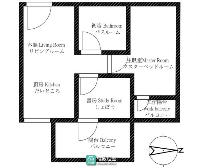 民生一號院｜高樓層景觀｜舒適2房