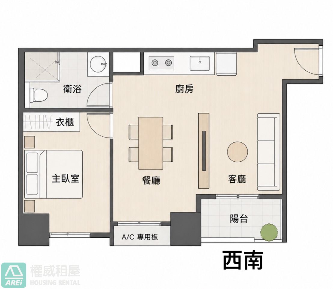 仰德˙駁二✧ | 山海港景首排 | 無印風質感大1房