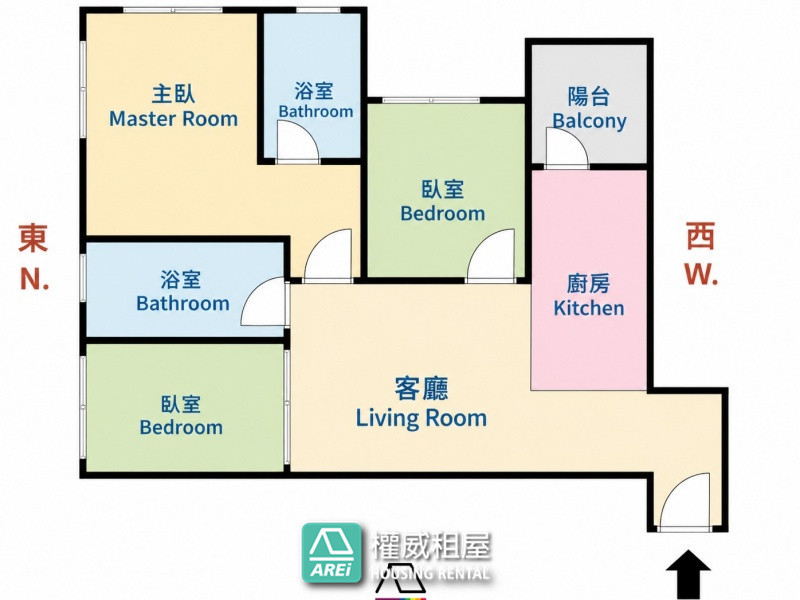 巨蛋MRT珈柏麗精緻3房平車