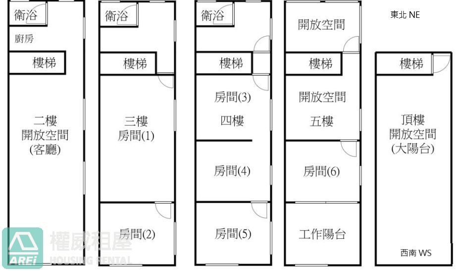 C4 凱旋站夢時代 | 透天2~4樓空屋出租