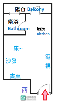 三多MRT繽海全新大大美美舒適套房有廚房唷