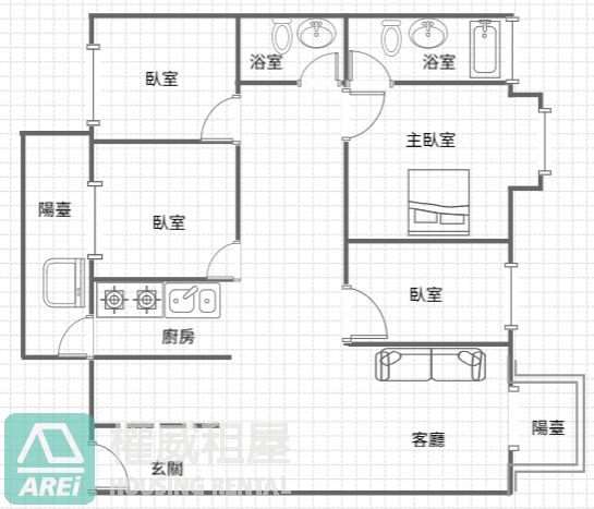 新崛江【新田京城】中央公園站大四房平車