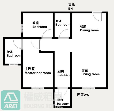 青埔MRT未來市全新輕裝潢2房2衛平車
