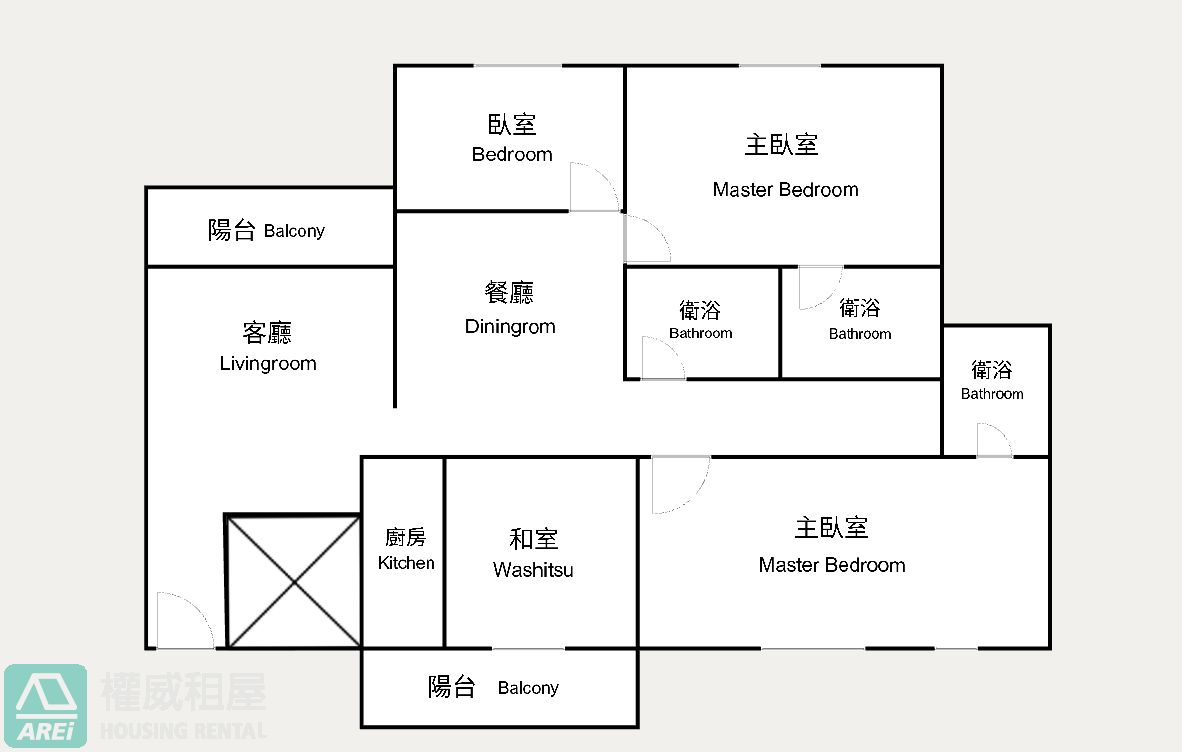 輝皇時代|雙主臥三衛大空間絕佳美景平車