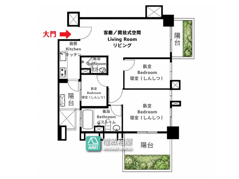 【清景麟白易居】高樓景觀歐風三房｜平車｜採光美宅