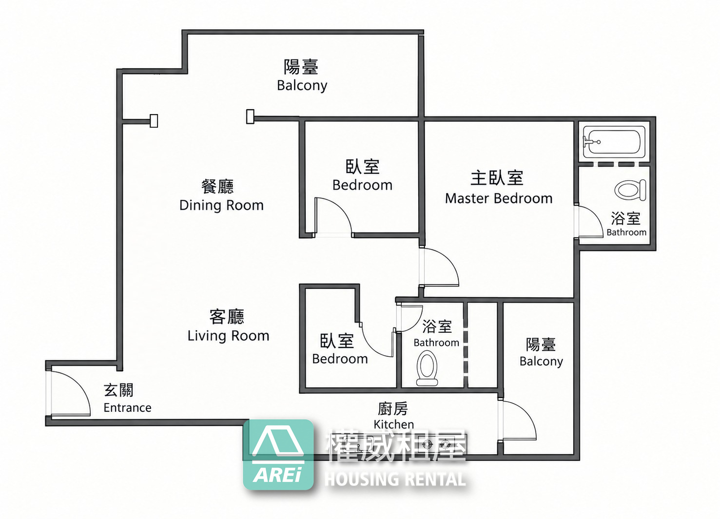 高大特區|之見築|3房2廳2衛|家具可談|可租補入戶籍