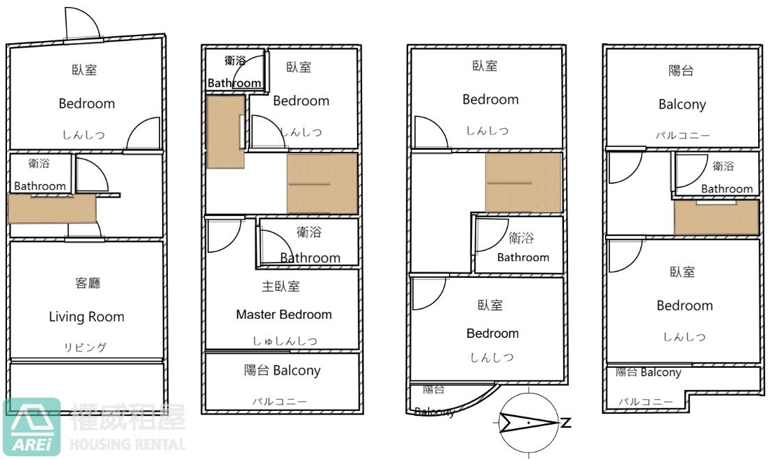 🐦‍🔥鳳仁路透天整棟出租 | 6房4衛浴格局方正 | 黃金店面