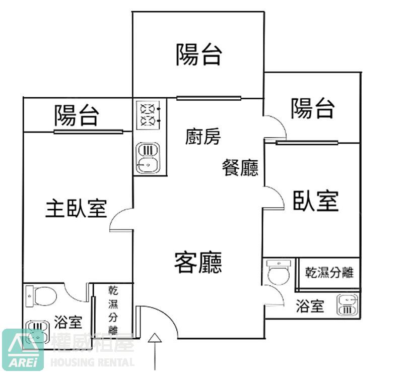 🚇 青埔捷運站對面・橋科大極綠意景觀兩房平車