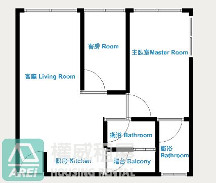 艾美巨蛋全新兩房採光一級棒兩房兩衛