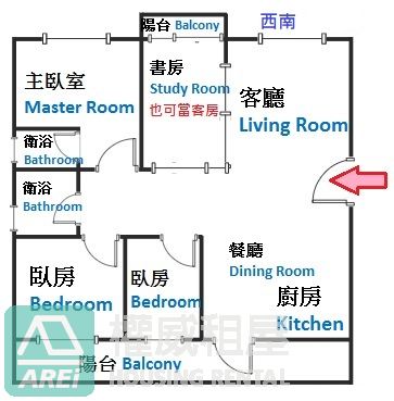 河堤商圈公園音樂會景觀明亮大空間3+1房平車(現況.限短租)