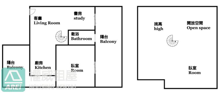 亞灣漢神灣見築品味挑高雙層設計師宅2+1房車位