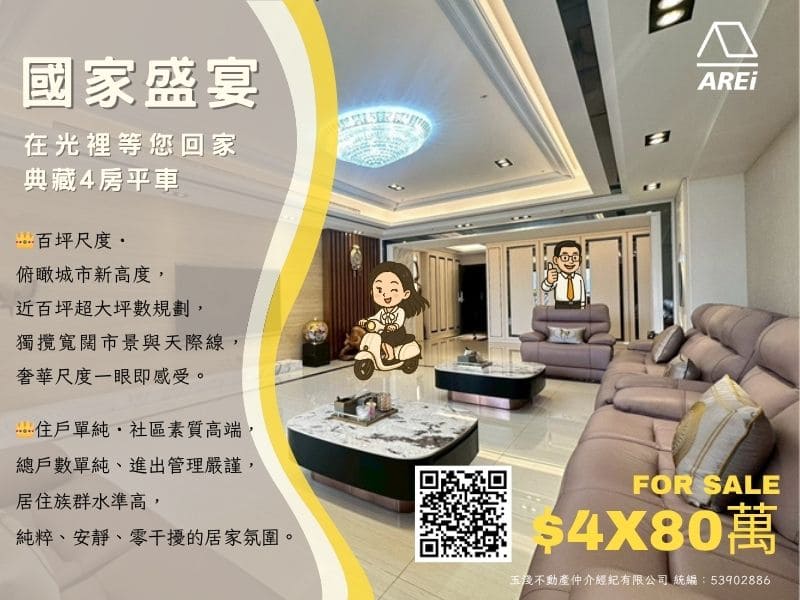 大昌輕軌國家盛宴典雅豪邸4房平車